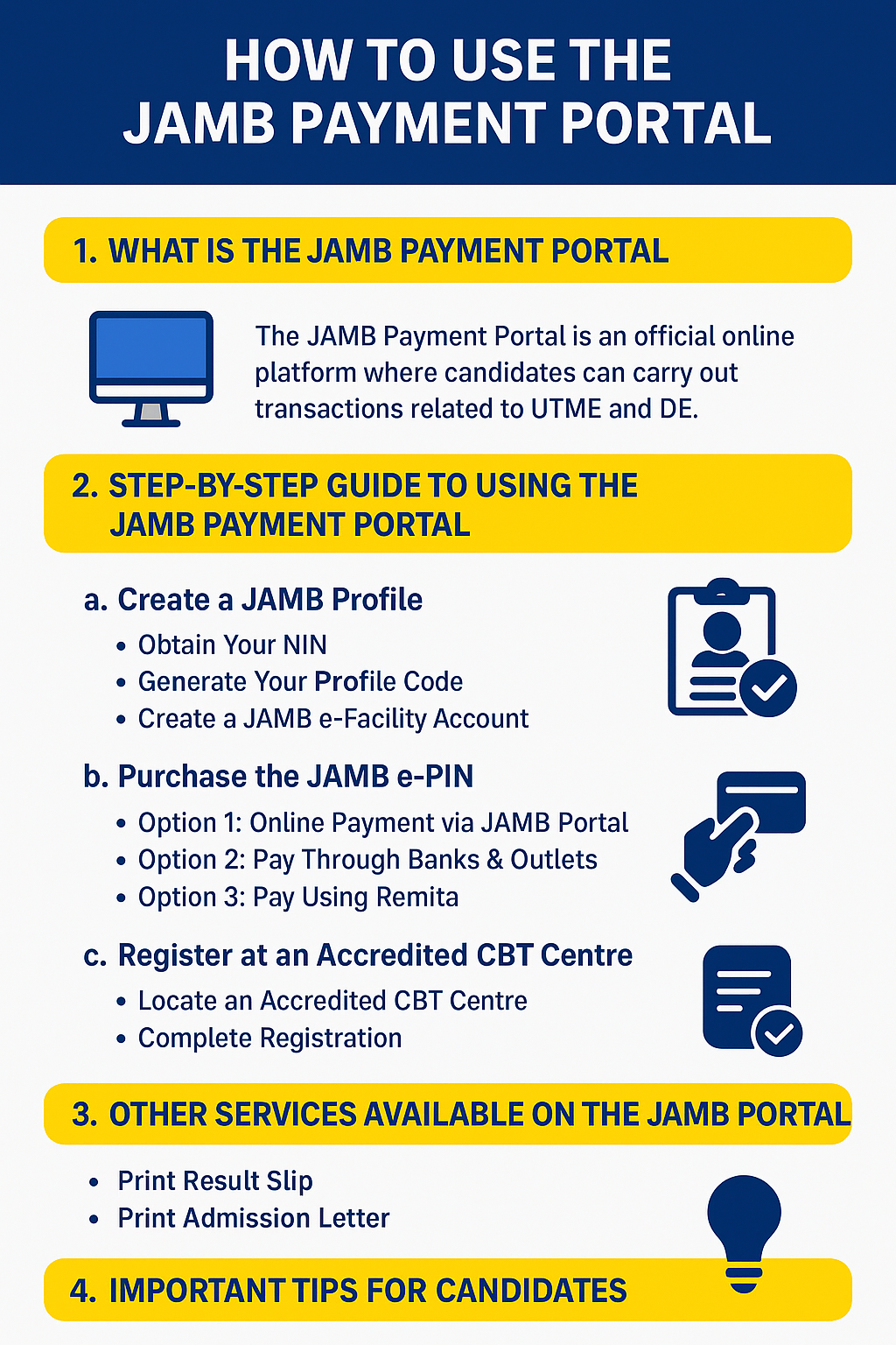 How to Use the JAMB Payment Portal