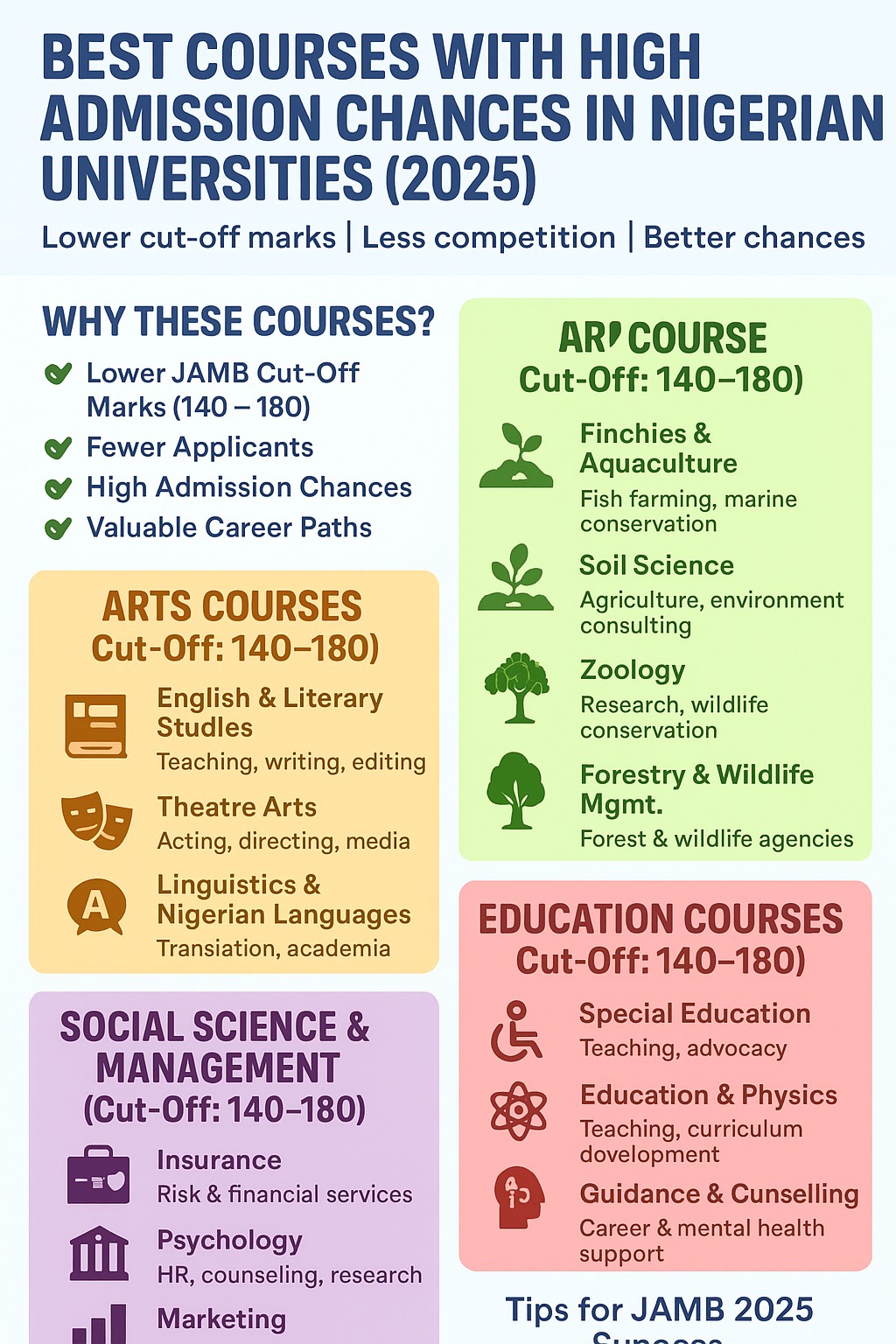 Courses with High Admission Chances in Nigerian Universities