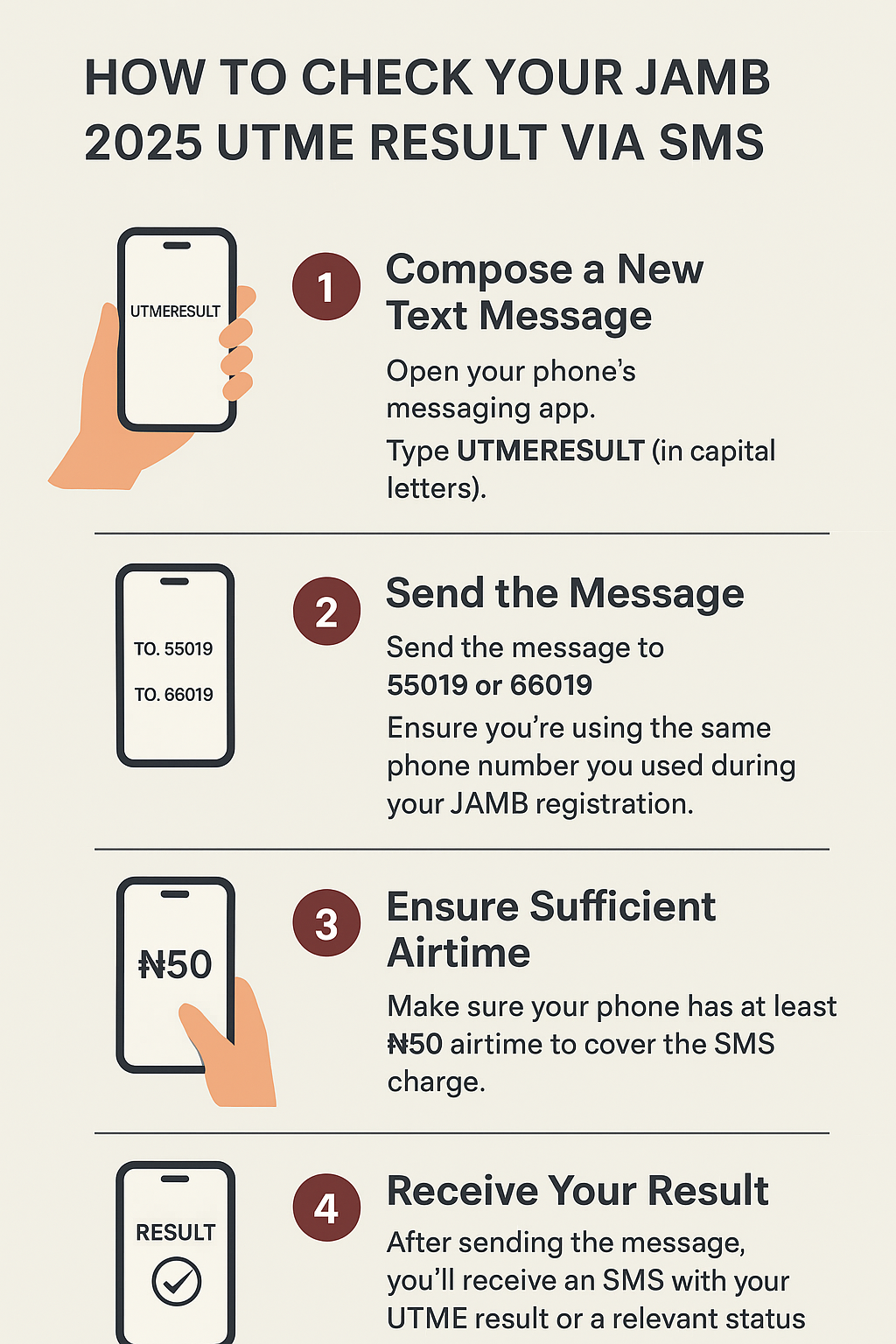 How to Check Your JAMB 2025 UTME Result via SMS